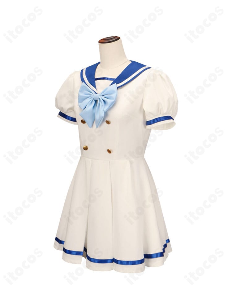 しゅごキャラ! 日奈森あむ セーラー服コスプレの側面シルエット（Aラインと袖の形）