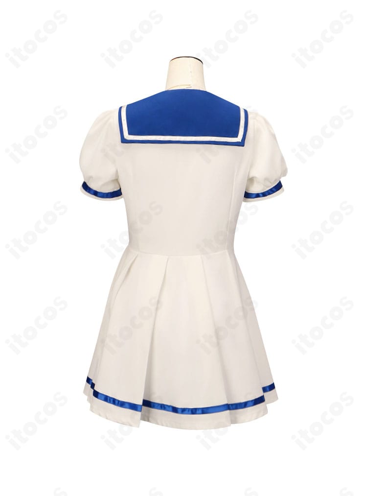 しゅごキャラ! 日奈森あむ セーラー服コスプレの背面デザイン（セーラー襟とファスナー位置）