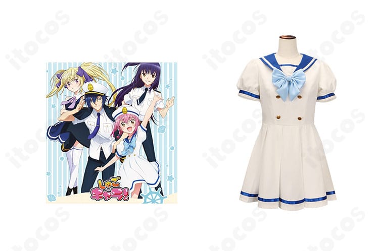 しゅごキャラ! 日奈森あむ セーラー服コスプレの正面全体像とキャラクター比較イメージ