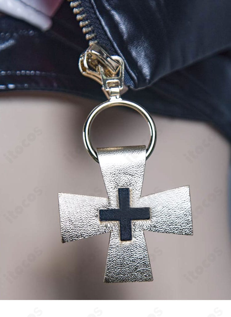 アズールレーン プリンツ・オイゲン ジッパー装飾部分の拡大。ファイナル・ラップ特有の意匠を丁寧に表現