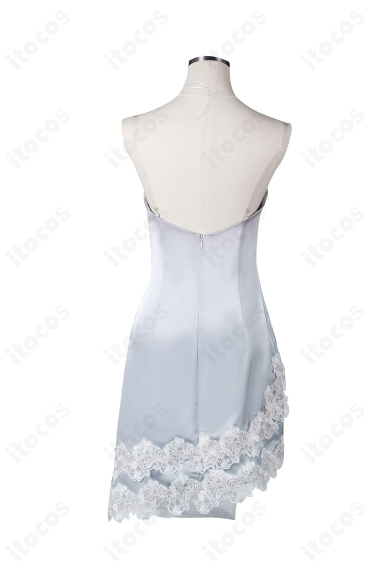 無期迷途 L.L. コスプレ衣装のインナー背面ディテール。背面のシルエットと装飾位置を強調。