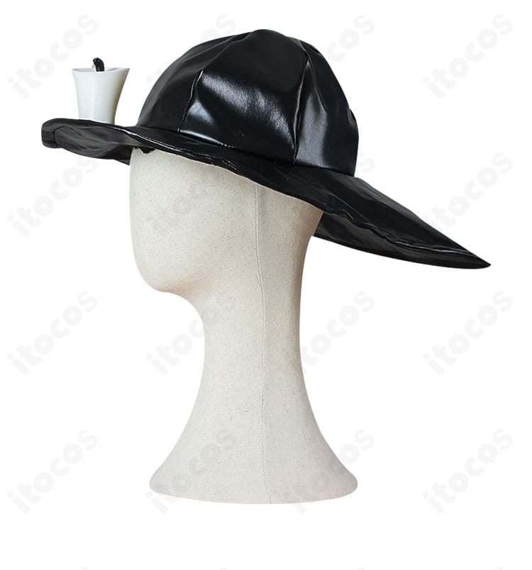 探鉱者コスプレ用帽子の全体。クラウン形状とブリムのカーブ、質感が分かる単体写真。