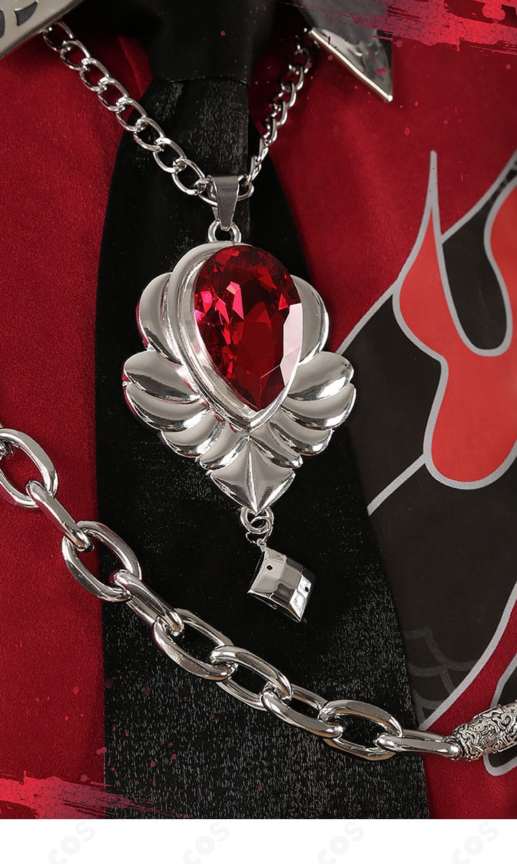 三毛縞斑コスプレ用ジュエリーネックレスの石座とチェーンの質感