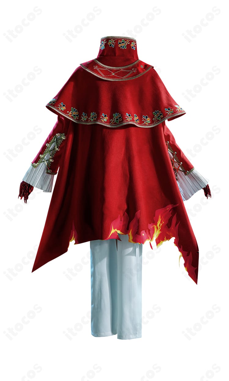 夜の番人（イタカ）賢者の石コスプレの背面、マントの流れと背中装飾の配置が確認できる