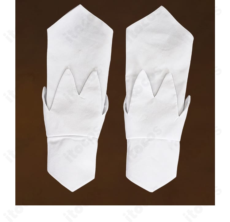 キュアエコー衣装の腿上ソックス風パーツのクローズアップ。縁取りと装飾ステッチの再現性