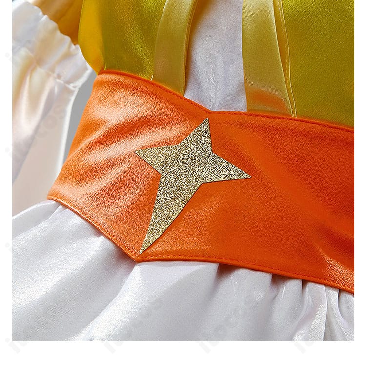 腰ベルトの意匠を強調した近接カット。キュアトゥインクルのアイコニックなスタイルを再現