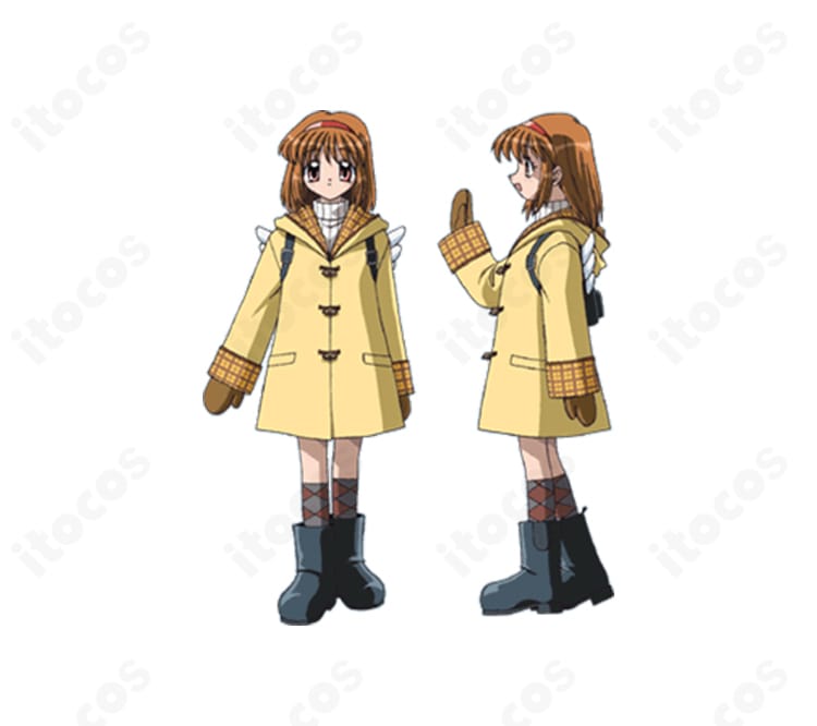 Kanon 月宮あゆ 冬服（赤いダッフルコート）コスプレ衣装の詳細画像。オーダーメイド対応の高再現コスチューム。