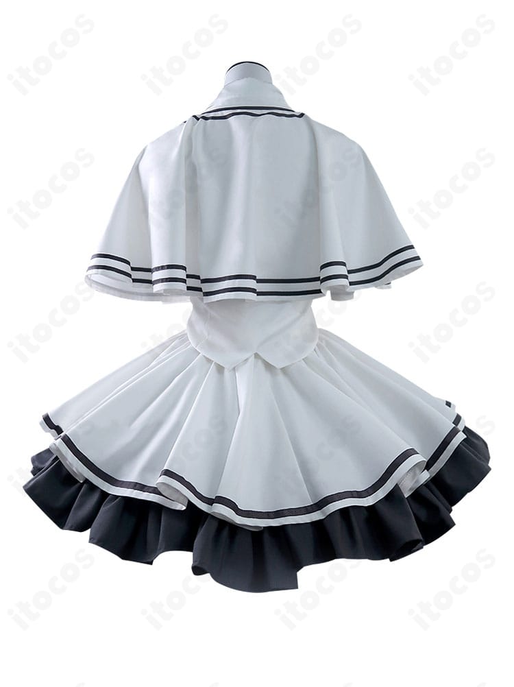 素晴らしき日々 水上由岐コスプレ衣装・背面全景。マントのシルエットと背面の縫製仕上げ