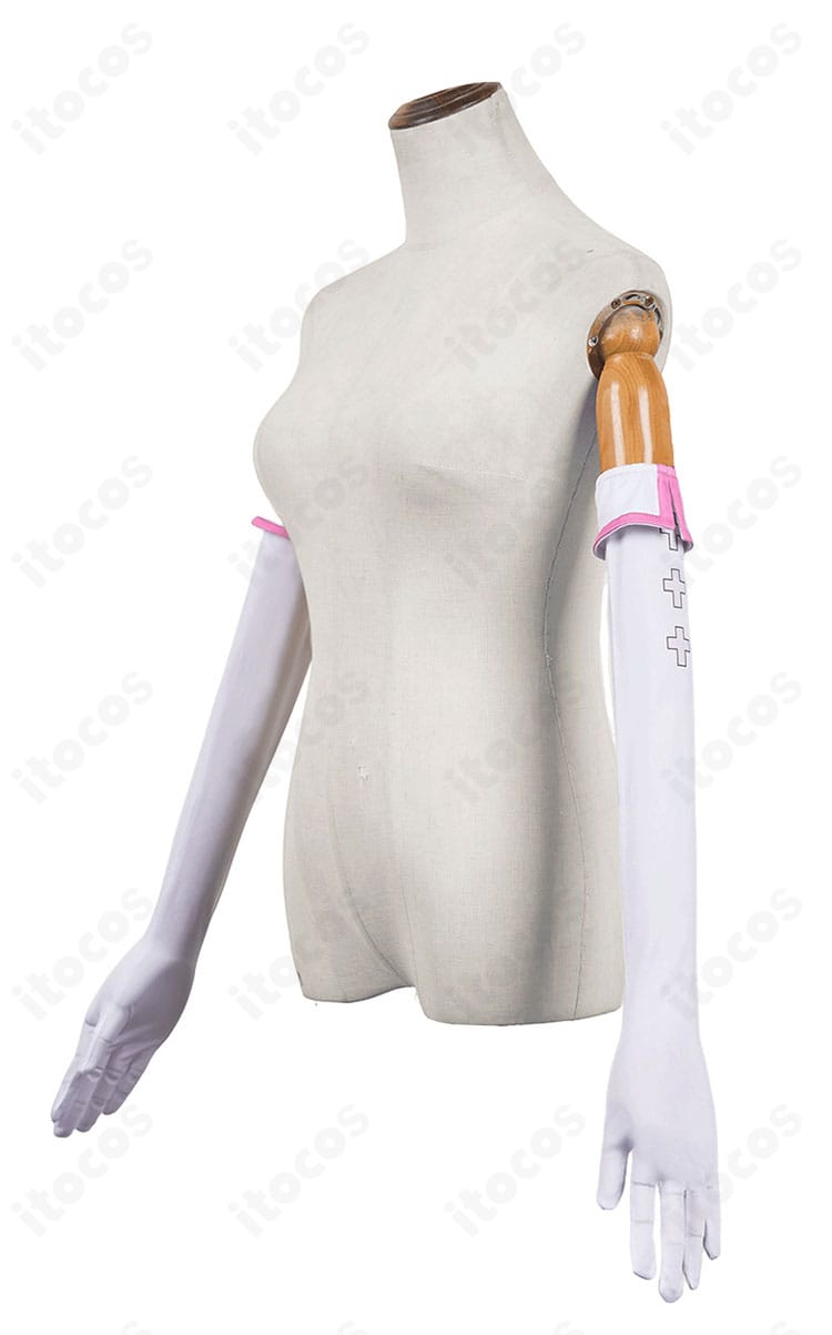 リリエル衛生小隊コスプレ 手袋サイドの装飾。ステッチとパーツの美しい仕上げ。