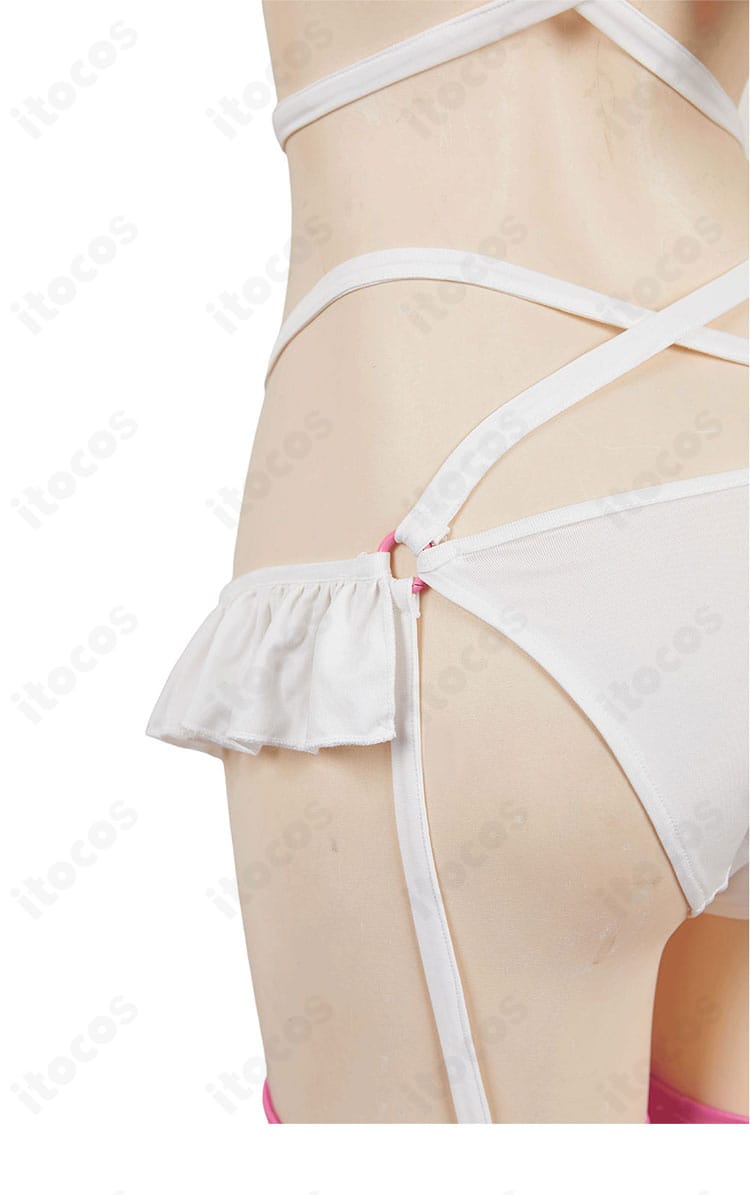 リリエル衛生小隊コスプレ 腰背面の装飾。シルエットを整える意匠を再現。