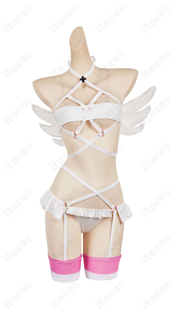 2.5次元の誘惑 リリエル衛生小隊コスプレ衣装 正面全身。胸元や袖の装飾まで忠実に再現。