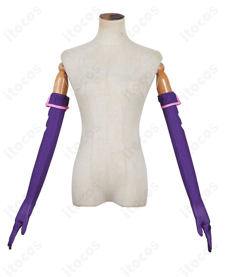 付属手袋の装飾アップ。甲部分の意匠とカラーリングを明瞭に示した画像。