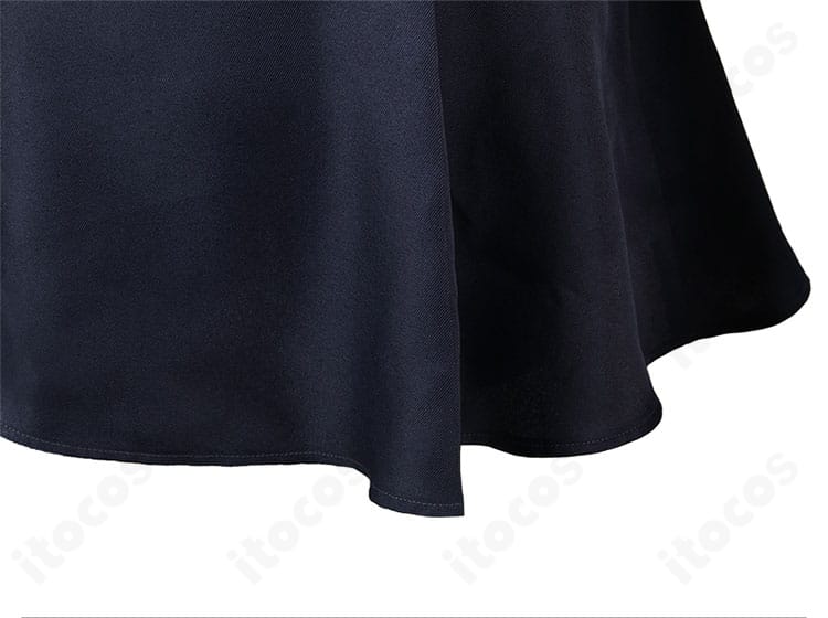 フランカ衣装のスカート裾ディテール。ヘムラインの仕上げと動きに映えるデザイン