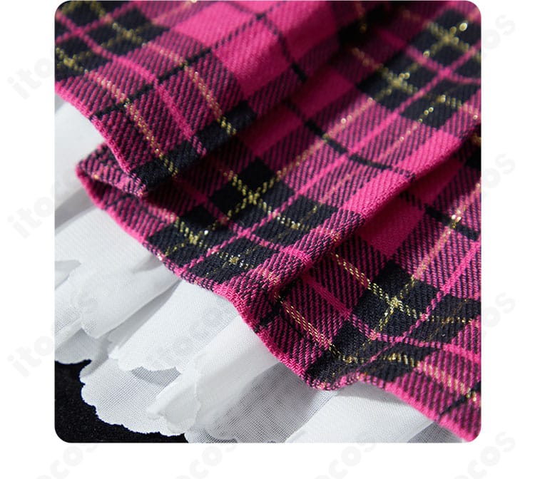 鏡音リン コラボ衣装のスカート裾ディテール｜動きに映えるヘムライン