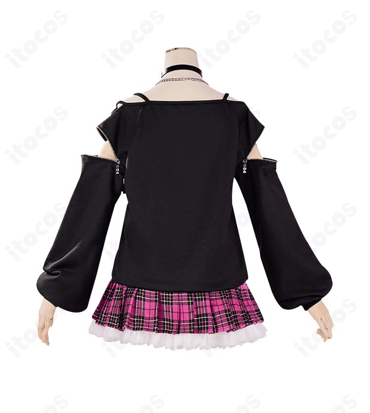 鏡音リン コラボ衣装の背面ディテール｜スウェット後ろ姿とスカートのバランス