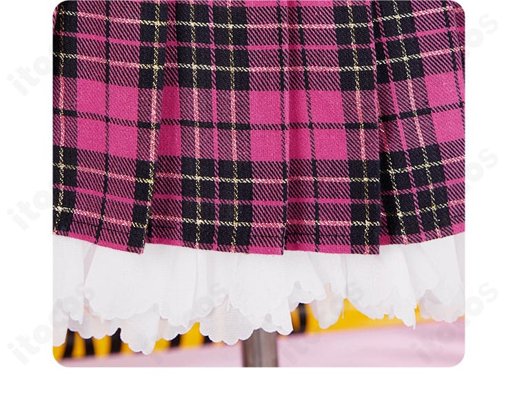 鏡音リン コラボ衣装のスカート装飾ディテール｜プリーツと装飾の質感