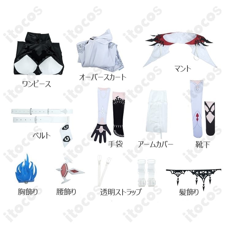 ホロライブ エリザベス・ローズ・ブラッドフレイム 高再現ドレスセット。撮影・イベントで映える一着 - 4枚目の画像