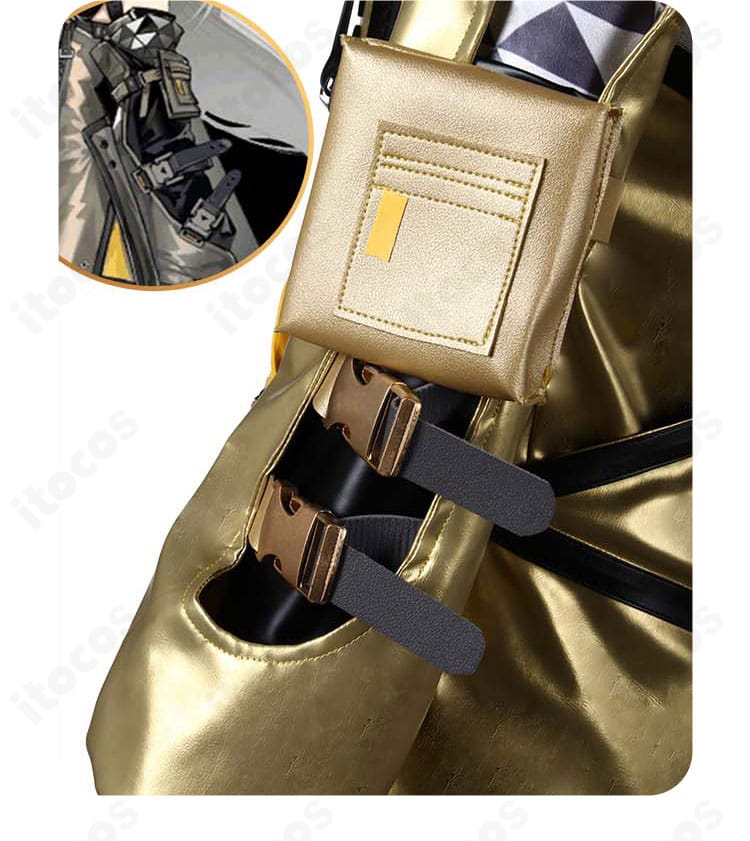 ウィーディ衣装の左腕装飾クローズアップ。アームカバーと腕飾りのデザイン・固定方法が分かる画像。