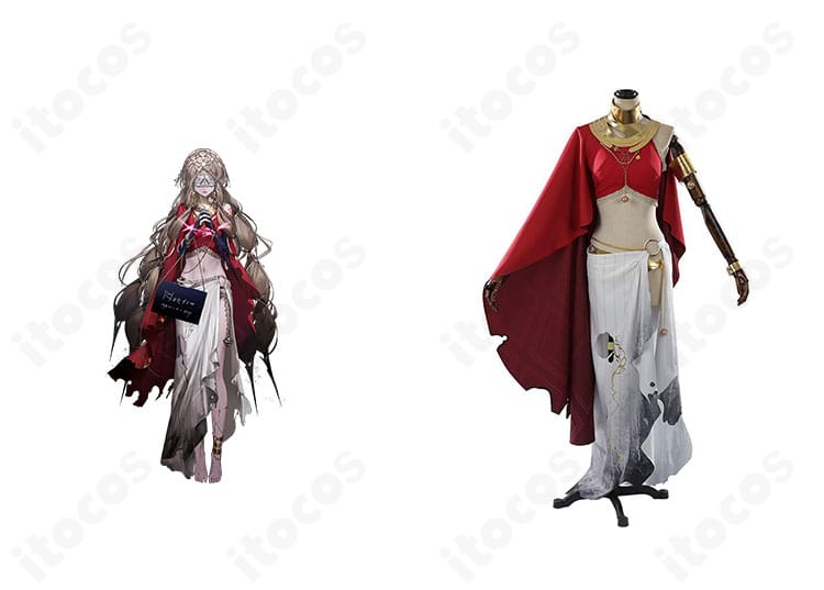 無期迷途 ヘスティアのキャラクタービジュアルと衣装正面を並置した商品画像。全体シルエットと配色を確認できます。