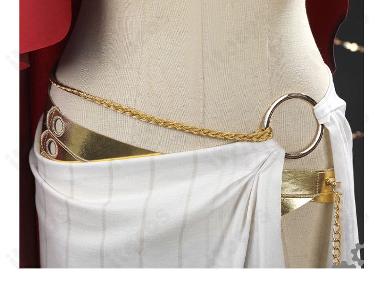 スカート装飾のクローズアップ。裾のデザイン、装飾パーツの配置、レイヤーの重なりを確認。