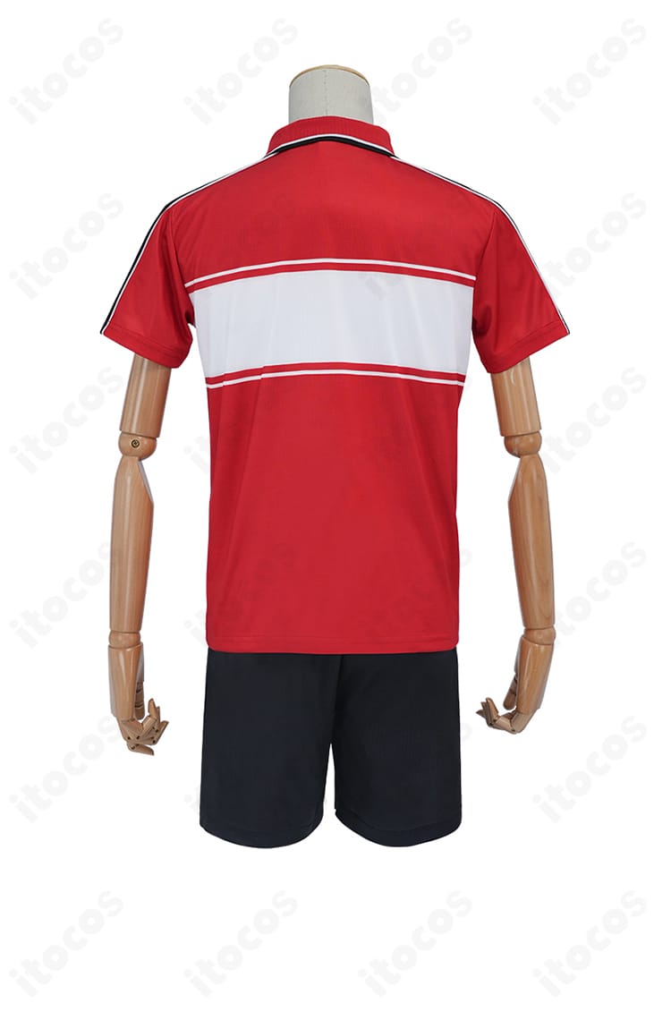 新テニスの王子様 コスプレ 越前リョーマ・不二周助のジャージ 背面デザインと丈感が分かる後ろ姿カット