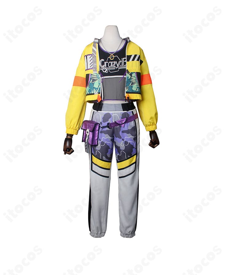 正面全身：あんさんぶるスターズ！！ホットリミット衣装（Crazy:B）のコート・トップス・ズボン着用イメージ