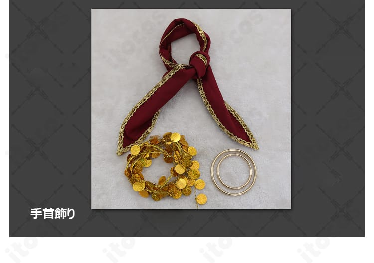 首飾りとアクセサリーのクローズアップ。金具の質感と配色の統一感を示す画像