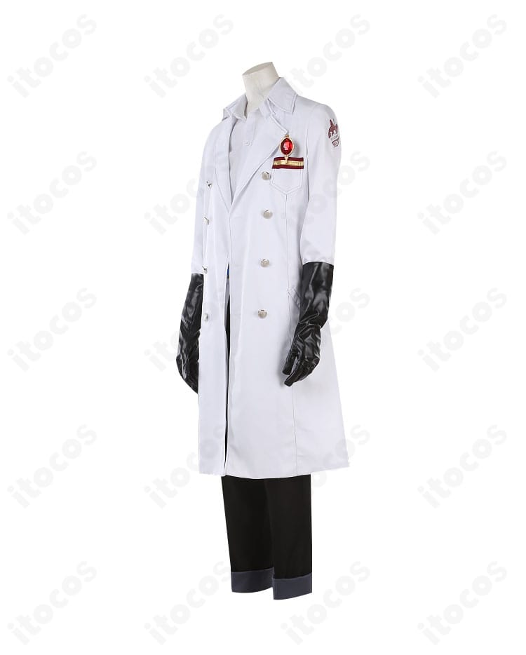 商品左側面。タッセル付きベルトとコートのラインが確認できる画像