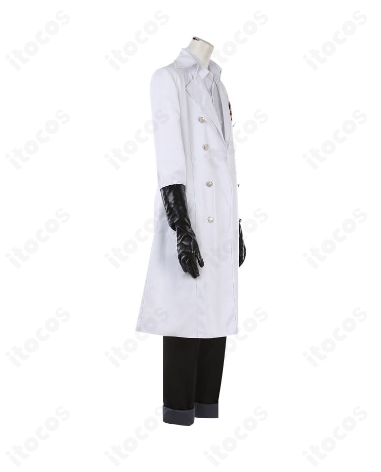 商品右側面。袖口と腰飾りの位置関係、シルエットの落ち感を示す画像