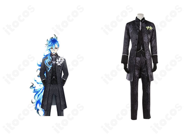 イデア・シュラウド なりきり花婿の正面全身。ツイステ世界観を反映した高再現コスプレ衣装のフルコーデ。