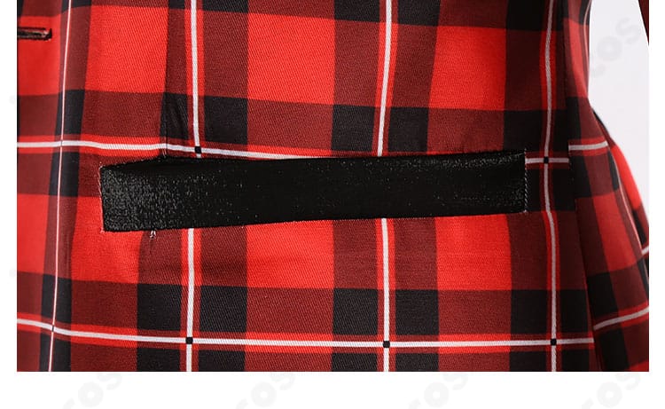 エース・トラッポラ コスプレ衣装 ポケット付近の飾りとステッチの詳細