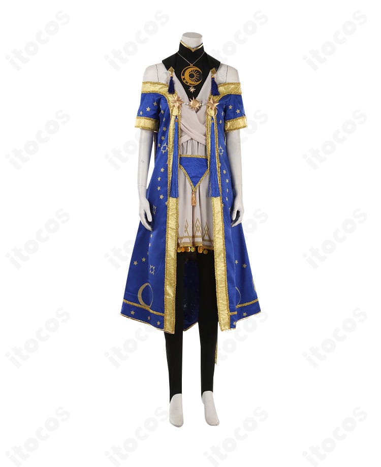 ツイステ デュース・スペード 星送りの衣の正面全身。胸元の飾りと刺繍配置、シルエットを確認できる商品画像。