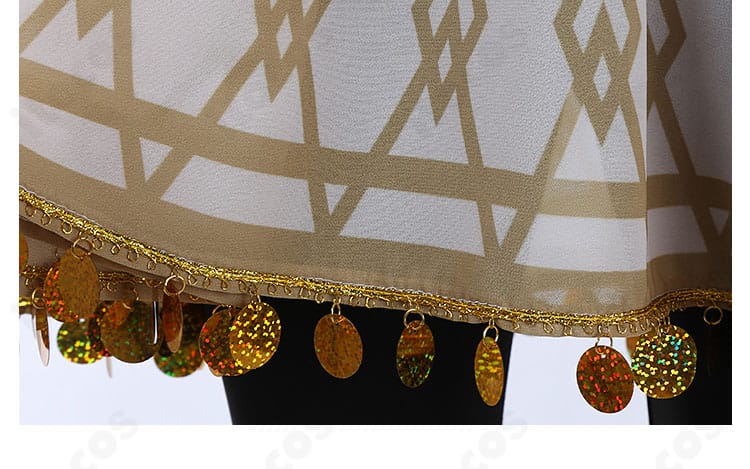 ツイステ デュース・スペード 星送りの衣のパンツ装飾。レギンスのアクセントとステッチのこだわりが見える。