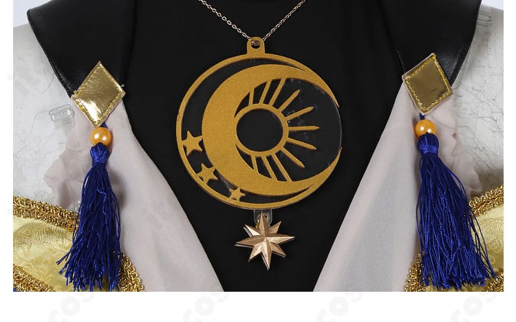 ツイステ デュース・スペード 星送りの衣のネックレスと流蘇アクセサリー。動きに映えるポイントパーツの詳細。