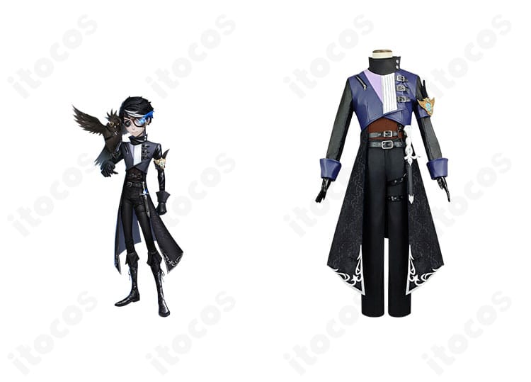 第五人格 占い師イライ・クラーク ノワール版の高再現コスプレ衣装を正面から。重厚なダークトーンが特徴。