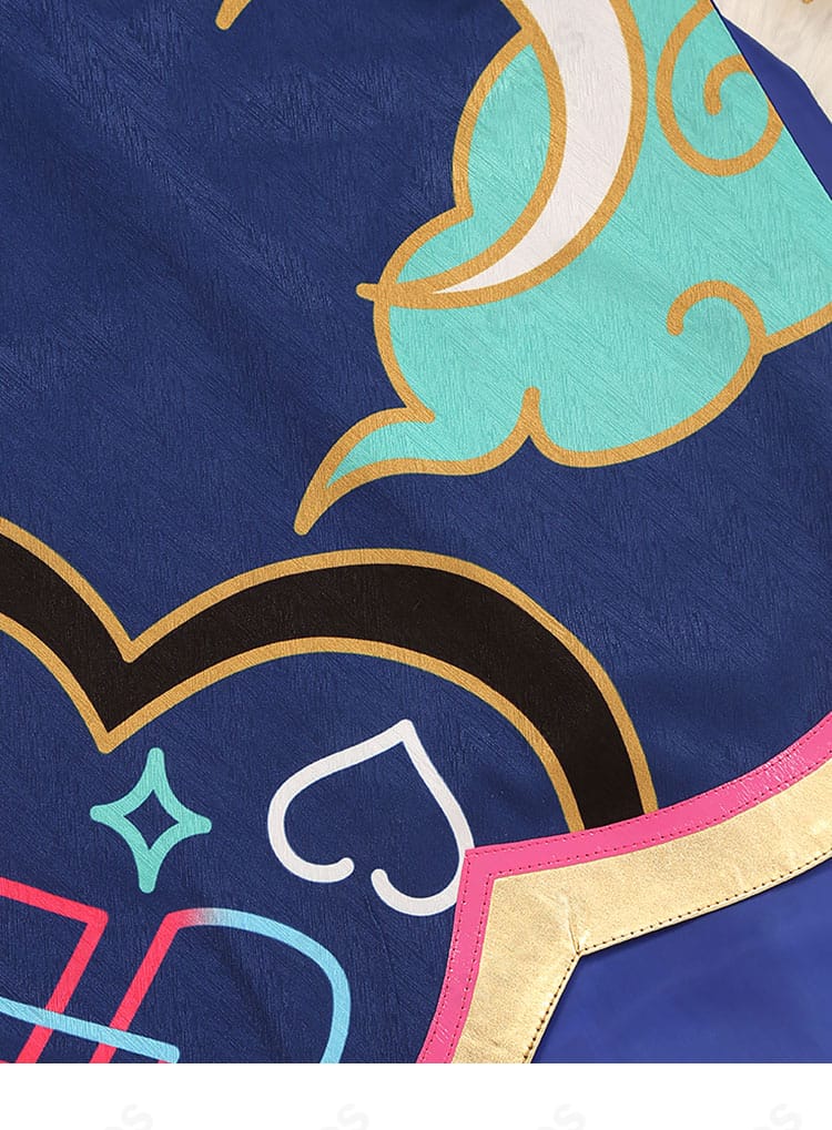 裾周りの装飾ディテール。柄の配置と配色でキャラクターらしさを演出するポイント