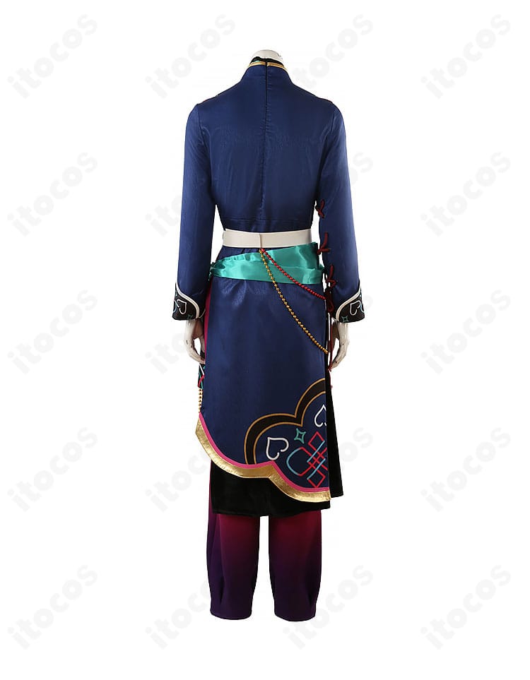 七種茨コスプレ衣装の背面。背中の切り替えと装飾の位置関係を忠実に再現したバックビュー