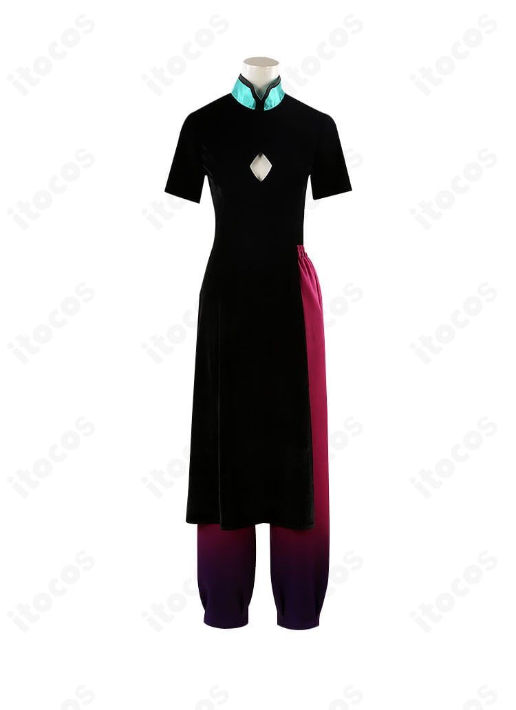 衣装インナーの前面ディテール。生地の質感と縫製のステッチワークが確認できるクローズアップ