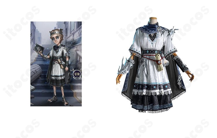 フレディ・ライリーのキャラクターと衣装を並置した正面画像。第五人格「逆流の水銀」コスプレの全体像を比較できます。