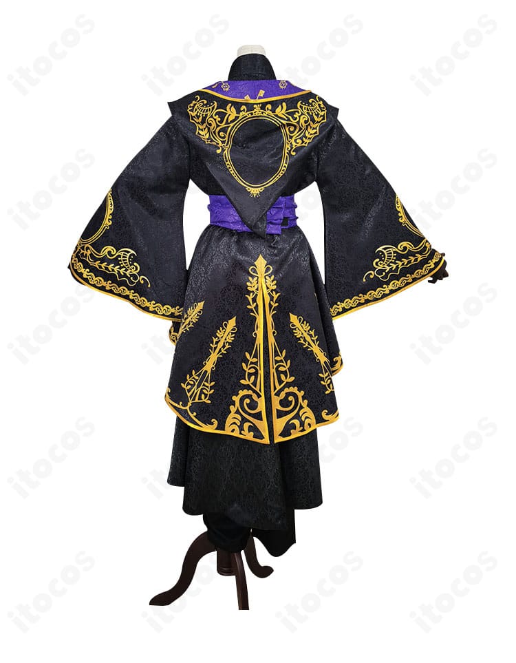 ツイステ 式典服コスプレ 背面図。背中の装飾と美しい落ち感、フィットバランス。