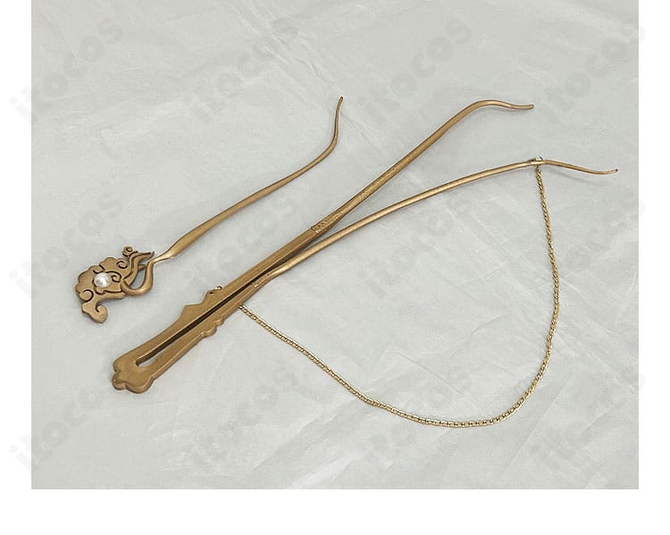 黒神話：悟空 クモ精（4番目の姉）コスプレ衣装の髪飾りディテールと装着イメージ