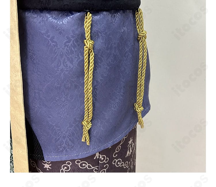 黒神話：悟空 クモ精（4番目の姉）コスプレ衣装の腰間系縄飾りの構成と結び目ディテール