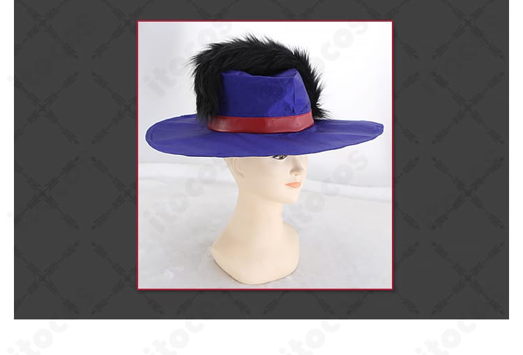 帽子のディテール。コーデのアクセントとなる装飾を丁寧に再現した近接写真。