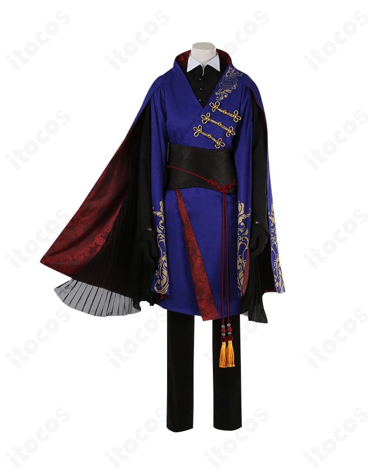 ルーク・ハント／エペル・フェルミエの寮服コスチューム正面全体。ディズニー ツイステッドワンダーランドの世界観を表すフォーマルな学園制服。