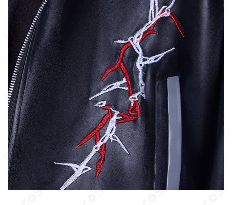 恋と深空 シン 衣襟装飾のクローズアップ。繊細な襟デザインが映える一枚