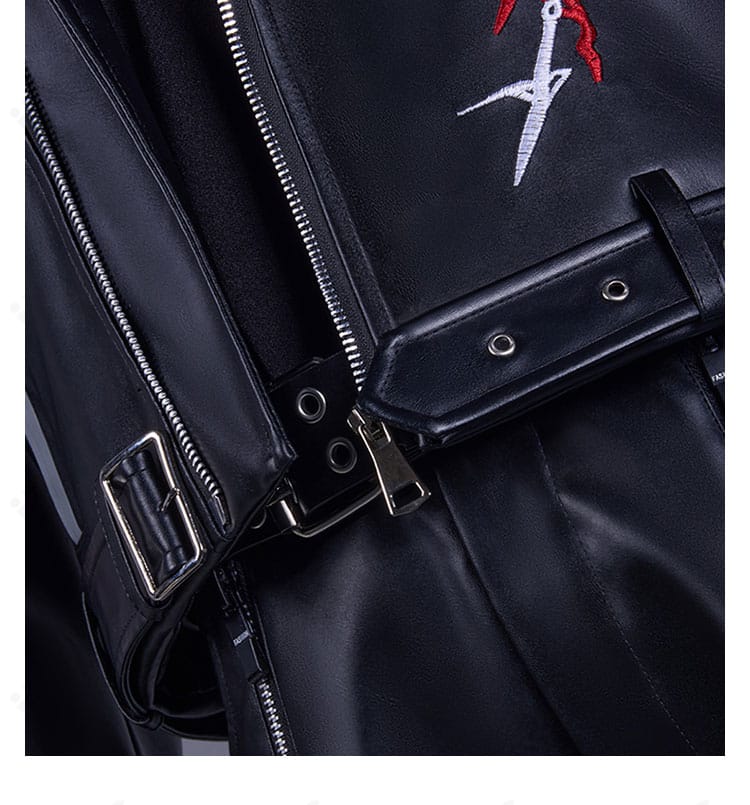 恋と深空 シン コスプレ衣装の腰帯装飾アップ。ウエストまわりの意匠を明瞭に表示