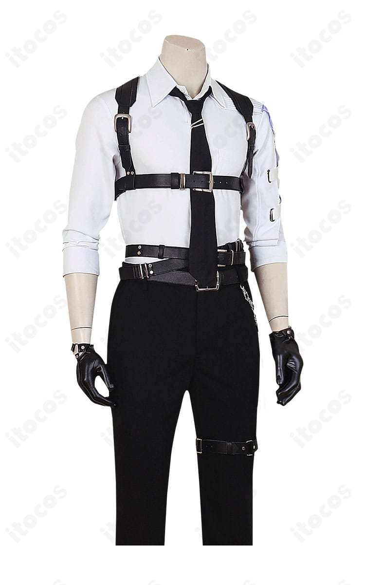 右側面の全身シルエット。ハーネスや太ももベルトの配置バランスを確認できる角度