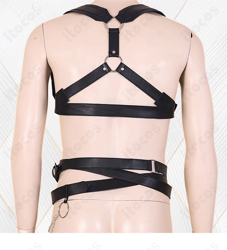 バックベルトの金具とテープの質感。高級感のある仕上げを示す画像