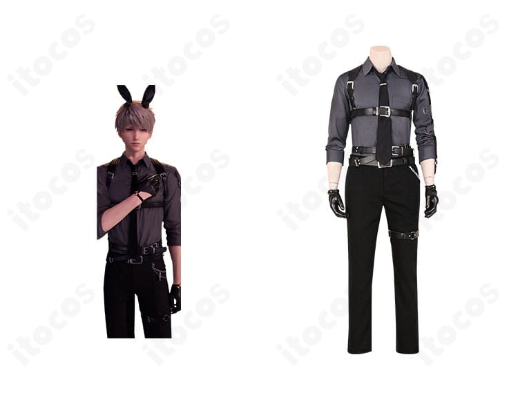 恋と深空 シン／セイヤ／レイ／ホムラのコスプレ衣装・正面とキャラクター画像の比較。高再現のシルエットと装飾を確認できる構図