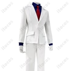 名探偵コナン 怪盗キッド 白タキシード衣装 高再現で撮影映え、イベントも快適な着用感 - 4枚目の画像（サムネイル）